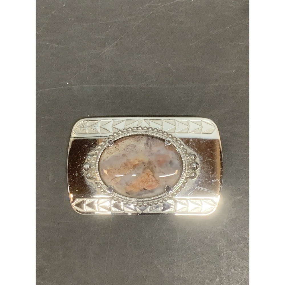 Western Belt Buckle With Purplish Stone